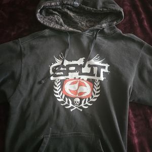 Rare Split Emo/Goth/Skater Hoodie Cutoff